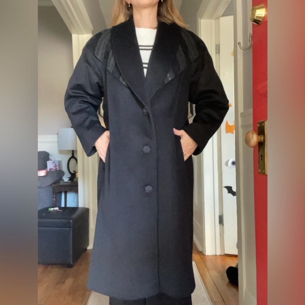 Vintage 50s Superb Wool Overcoat with Shawl Collar - Picture 12 of 12